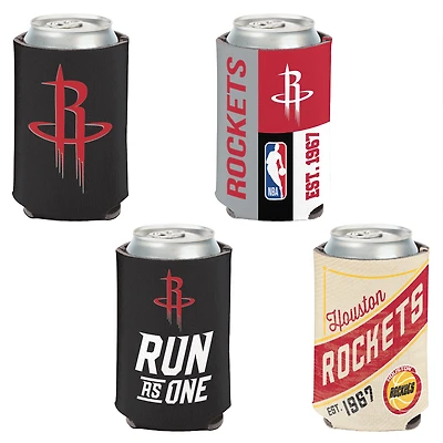 Ensemble de 4 refroidisseurs de canettes WinCraft Houston Rockets de 355 ml