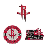 WinCraft Houston Rockets Three-Piece Collector Pin Set