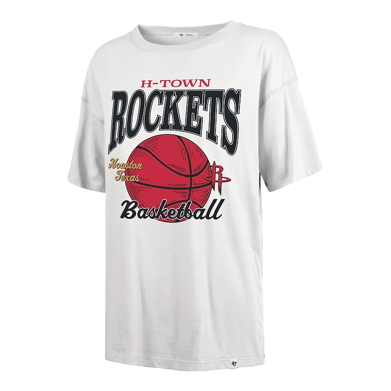 T-shirt blanc pour femme Houston Rockets City Edition Down Court Sadie '47