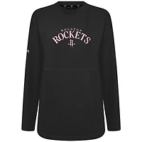 Sweat-shirt à col officier Beaudry pour la fête des mères Houston Rockets de Levelwear femme, noir