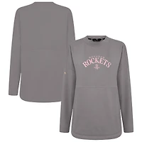 Women's Levelwear  Gray Houston Rockets Mother's Day Beaudry Arched Pullover Sweatshirt
