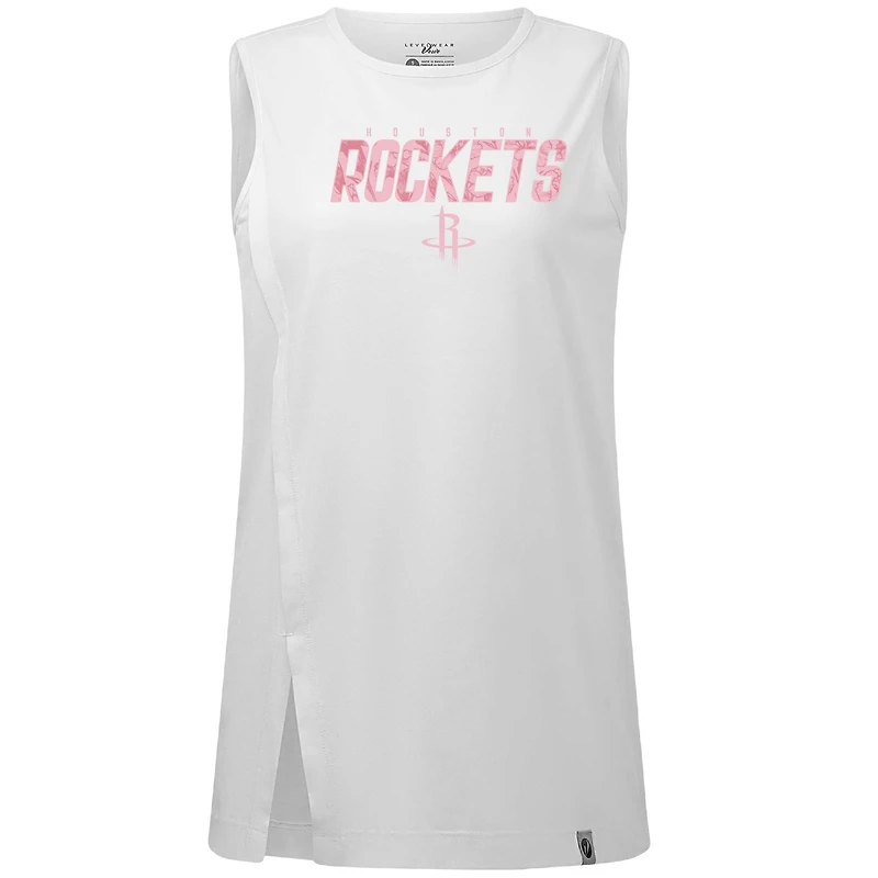 Débardeur à imprimé floral Houston Rockets Influx pour femme Levelwear blanc