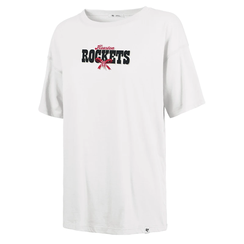 Women's '47 White Houston Rockets Bow and Banner Sadie T-Shirt