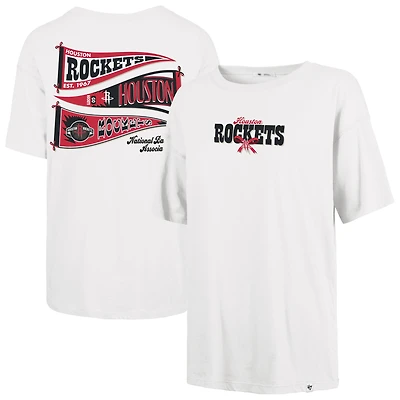 Women's '47 White Houston Rockets Bow and Banner Sadie T-Shirt