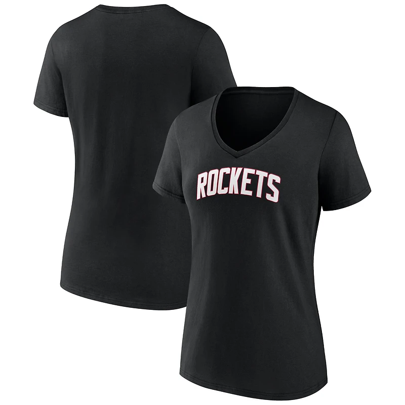 Women's White Houston Rockets Alternate Logo V-Neck T-Shirt
