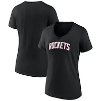 Women's  White Houston Rockets Alternate Logo V-Neck T-Shirt