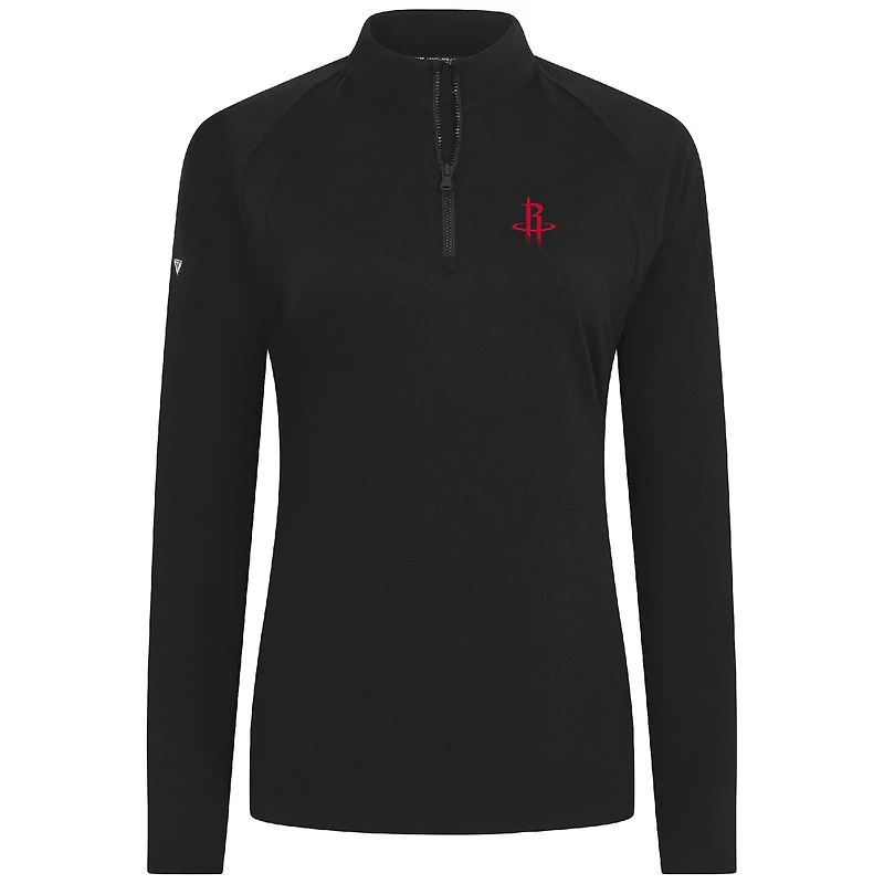 Haut noir à fermeture éclair quart de tour Flex Insignia 2.0 pour femme Levelwear des Houston Rockets
