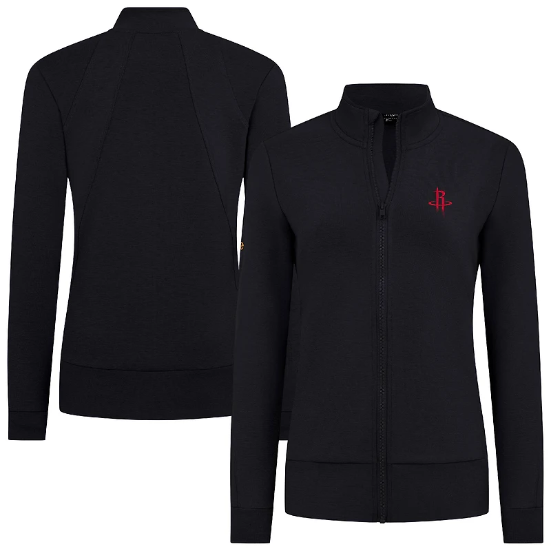 Women's Levelwear Black Houston Rockets Shine Full-Zip Jacket