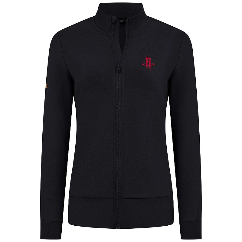 Women's Levelwear Black Houston Rockets Shine Full-Zip Jacket