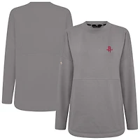 Women's Levelwear Gray Houston Rockets Beaudry Pullover Sweatshirt