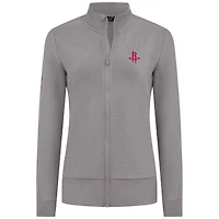 Veste zippée intégrale grise Houston Rockets Shine pour femme Levelwear
