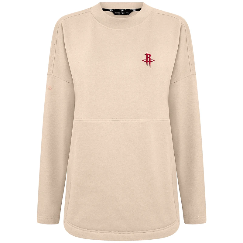 Women's Levelwear Khaki Houston Rockets Beaudry Pullover Sweatshirt
