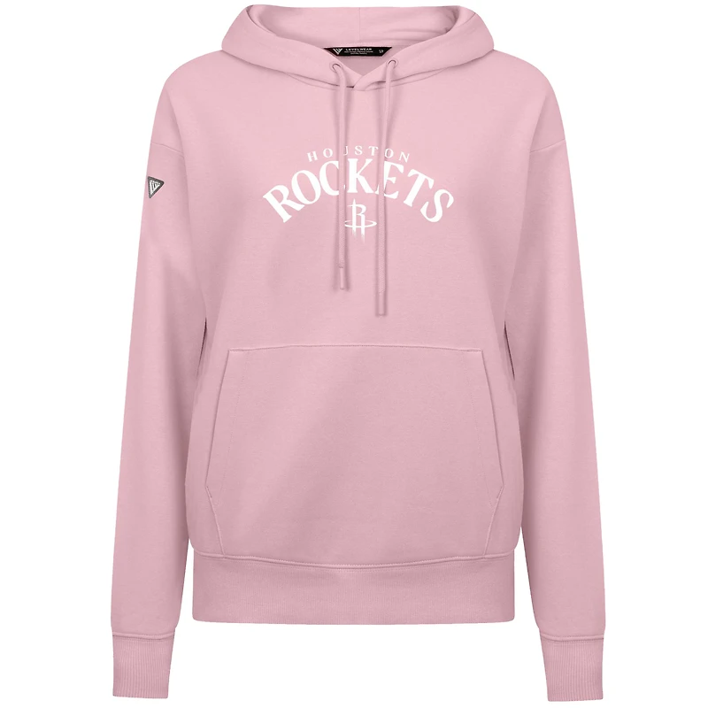 Sweat à capuche rose clair pour femme Levelwear Houston Rockets, motif fête des mères, arqué