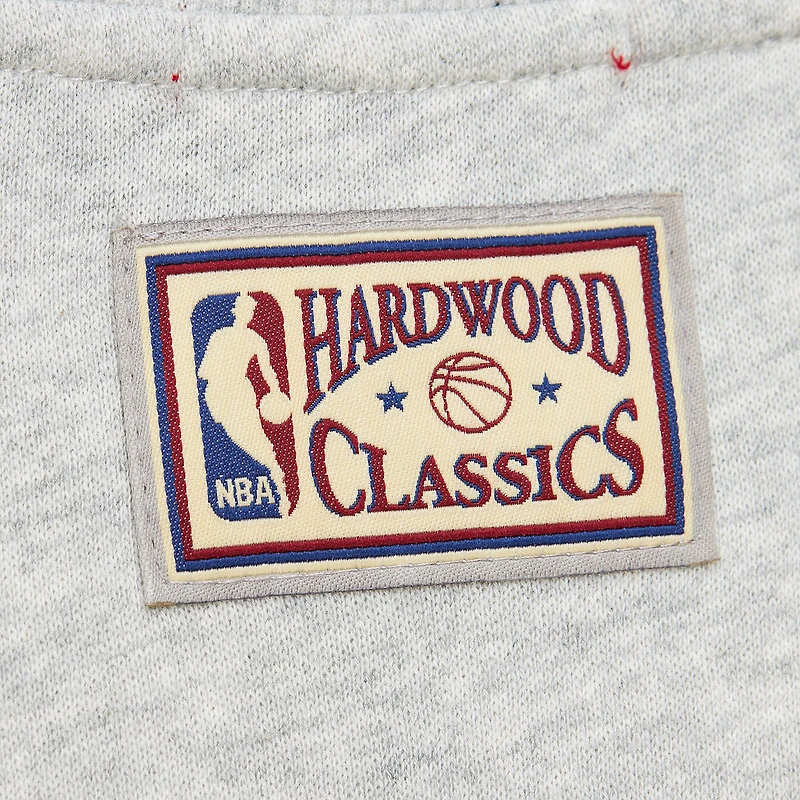 Sweat-shirt léger Mitchell & Ness pour femme, gris chiné, logo Houston Rockets 3.0