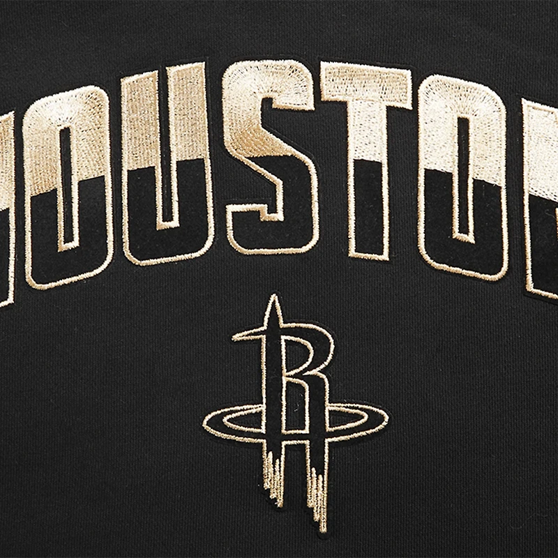 Sweat-shirt court Pro Standard noir Houston Rockets Glam pour femmes