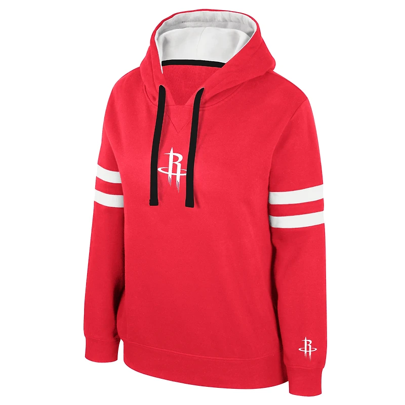 Women's Stadium Essentials Red Houston Rockets Road Game Pullover Hoodie