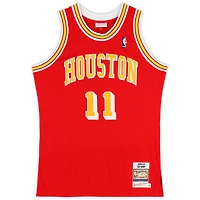 Maillot authentique rouge autographié par Yao Ming Houston Rockets Mitchell et Ness 2004-2005