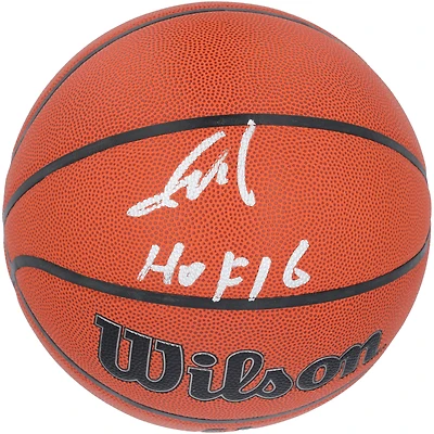 Yao Ming Houston Rockets Autographed Wilson Authentic Series Indoor/Outdoor Basketball with "HOF 16" Inscription