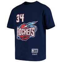 Youth Mitchell & Ness Hakeem Olajuwon Red Houston Rockets Hardwood Classics Name Number T-Shirt