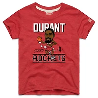 Youth Homage Kevin Durant Red Houston Rockets Caricature Tri-Blend T-Shirt