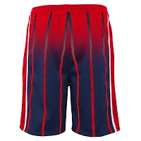 Youth Mitchell & Ness Navy/Red Houston Rockets 1996/97 Hardwood Classics Fadeaway Reload 3.0 Swingman Shorts