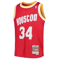 Youth Mitchell & Ness Red Hakeem Olajuwon Houston Rockets 1996/97 Hardwood Classics Swingman Jersey