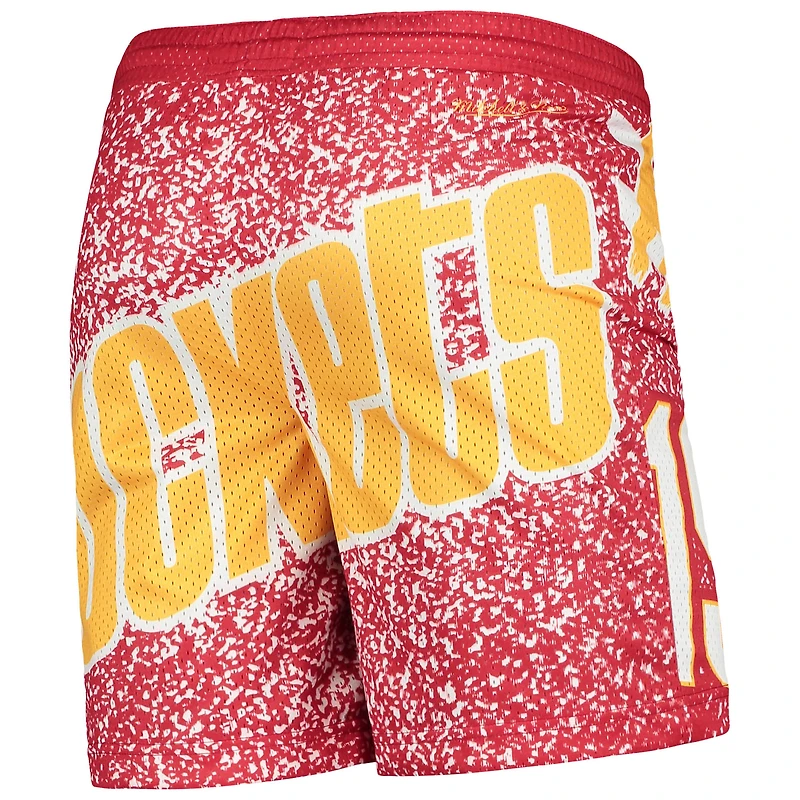 Youth Mitchell & Ness Red Houston Rockets Hardwood Classics Jumbotron Shorts