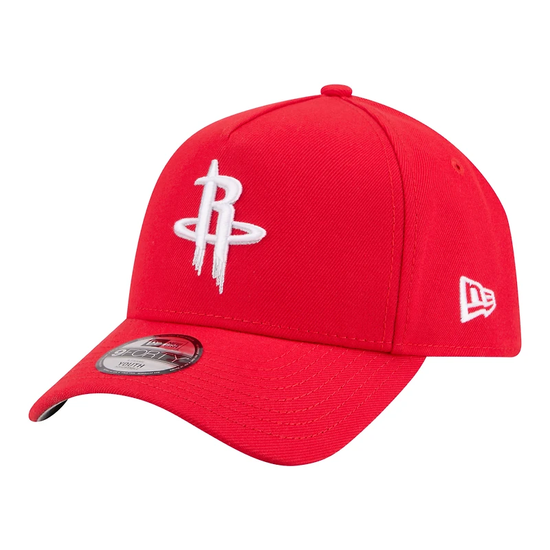 Casquette ajustable New Era rouge Houston Rockets 9FORTY pour jeunes