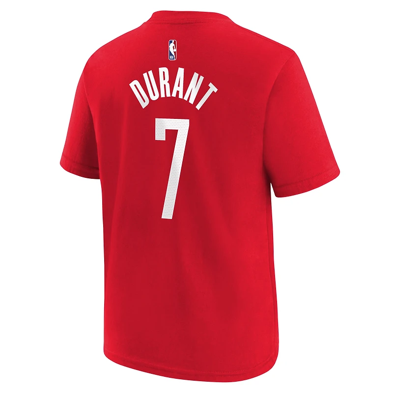 Youth Nike Kevin Durant Red Houston Rockets Icon Name & Number T-Shirt