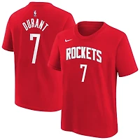 Youth Nike Kevin Durant Red Houston Rockets Icon Name & Number T-Shirt