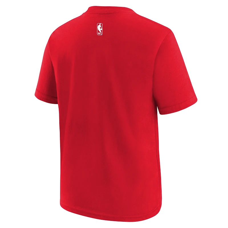 T-shirt Nike Max90 City Edition rouge et blanc pour jeunes des Houston Rockets 2025/26