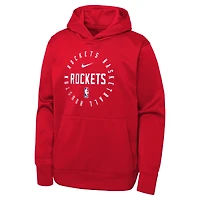 Youth Nike Red Houston Rockets Performance Practice Spotlight Pullover Hoodie