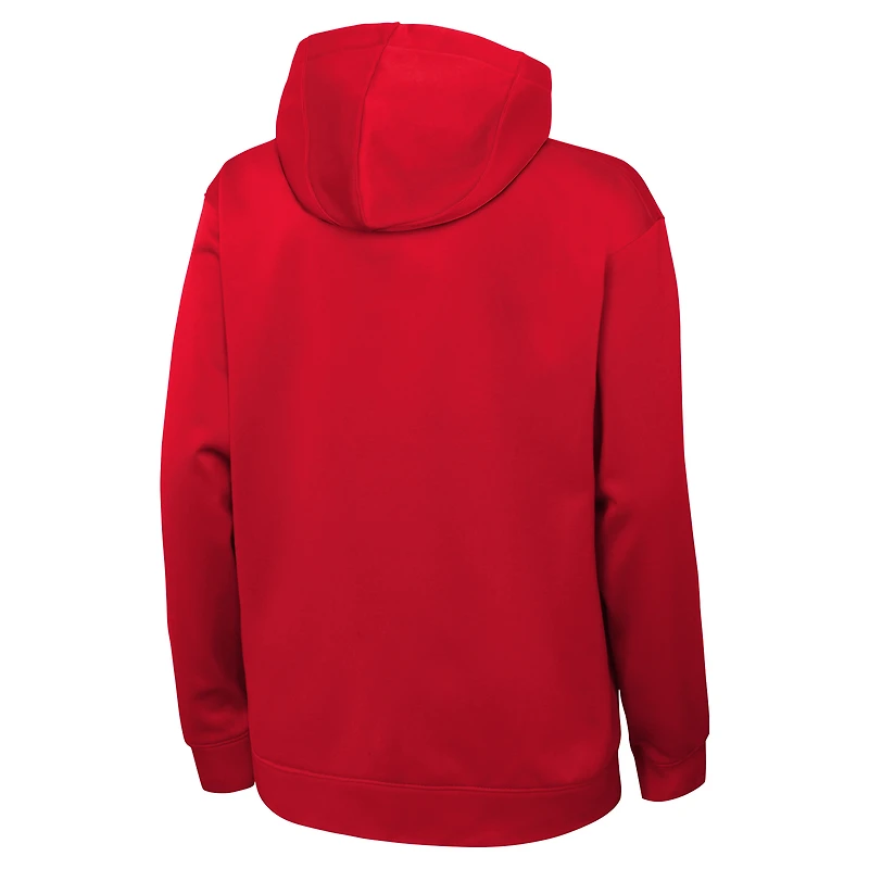 Youth Nike Red Houston Rockets Performance Practice Spotlight Pullover Hoodie