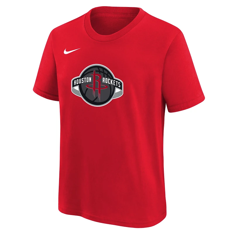 T-shirt Nike rouge pour jeunes avec logo essentiel de l'équipe des Houston Rockets