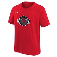 T-shirt Nike rouge pour jeunes avec logo essentiel de l'équipe des Houston Rockets