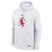 Youth Nike White Houston Rockets 2025/26 City Edition Club Fleece Pullover Hoodie