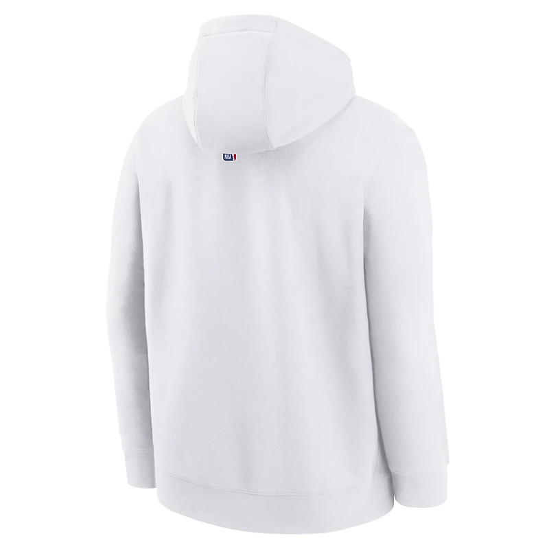 Sweat à capuche Nike City Edition Club Fleece pour jeunes, blanc, Houston Rockets 2025/26