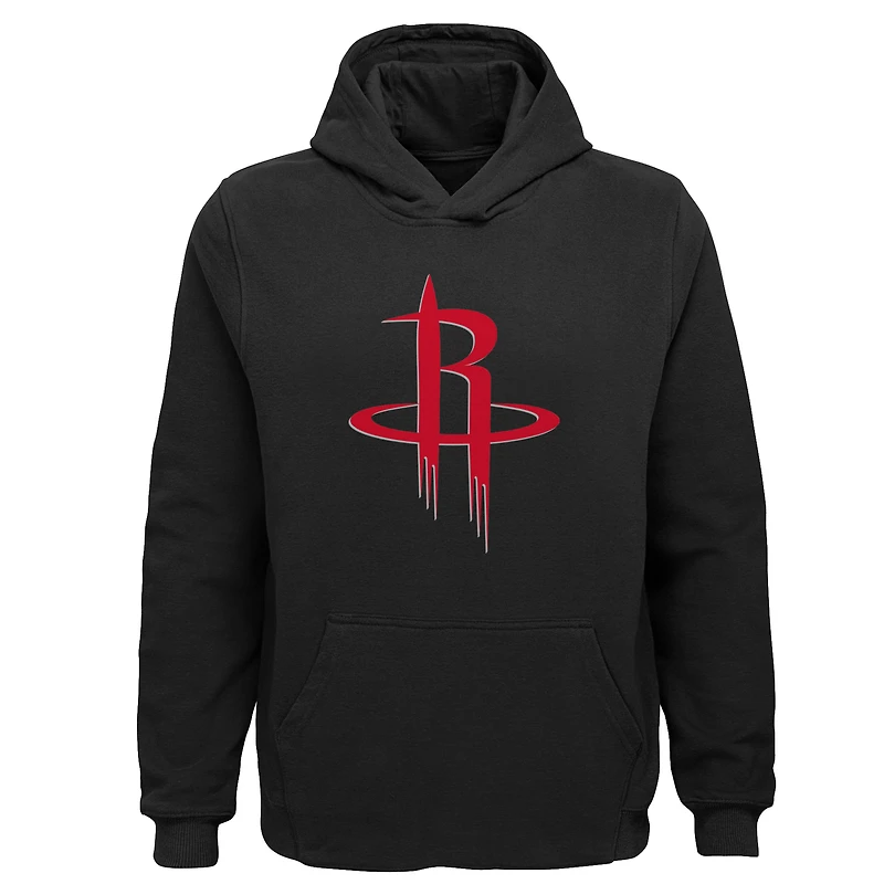 Sweat à capuche noir logo principal des Houston Rockets pour jeunes de la marque Outerstuff