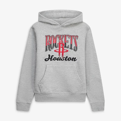 Youth Stadium Essentials Heather Gray Houston Rockets Sky High Hoodie