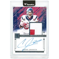 Carte autographiée d'Andre Johnson (Houston Texans) 2024 Panini Impeccable Dual-Color Relic #ERA-AJN #20/75