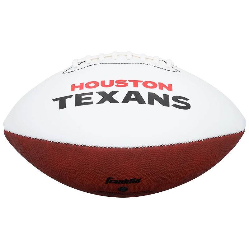 Andre Johnson Houston Texans Autographed Franklin White Panel Football with "HOF 24" Inscription