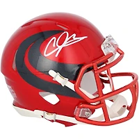 Casque miniature Riddell Battle Red Alternate Speed ​​autographié par Andre Johnson (Houston Texans)