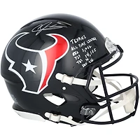 Casque Riddell Speed ​​Authentic autographié par Andre Johnson (Houston Texans) avec inscriptions multiples