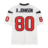 Maillot Mitchell & Ness Legacy 2008 blanc autographié par Andre Johnson (Houston Texans) avec inscription « HOF 24 ».