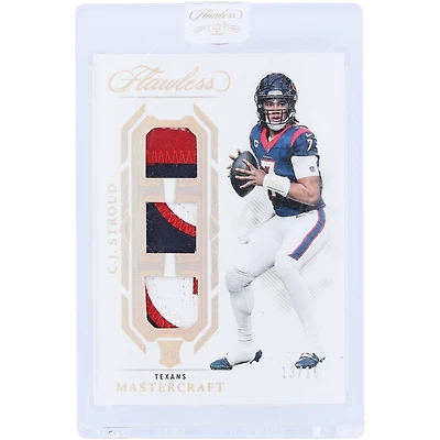C.J. Stroud Houston Texans 2023 Panini Flawless Triple Multi Color Relics #M-CSD #13/15 Rookie Card