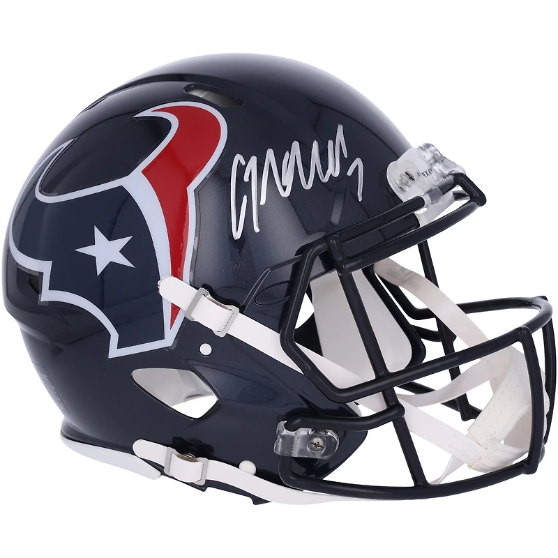 Casque Riddell Speed ​​authentique autographié par C.J. Stroud des Houston Texans