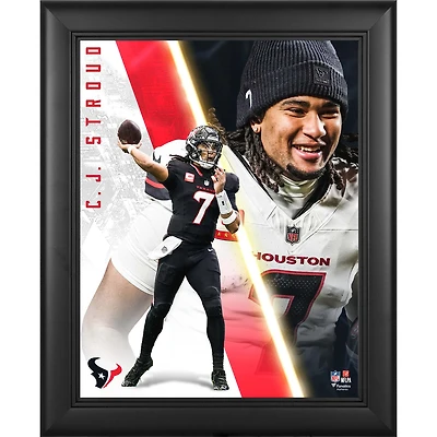 C.J. Stroud Houston Texans Framed 13" x 16" Radiance Collage