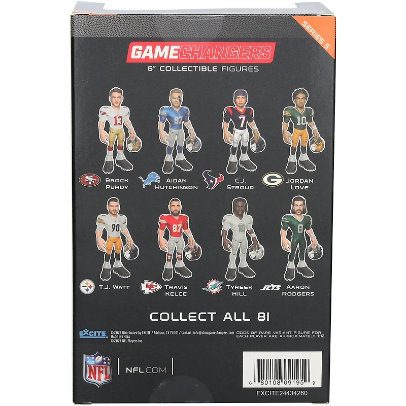 Figurine en vinyle de 15 cm, variante rare de couleur unie, de C.J. Stroud, Houston Texans, série 5, GameChangers