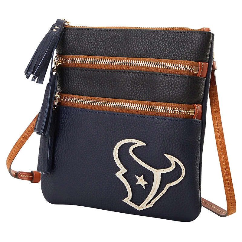 Dooney & Bourke Houston Texans Infield Triple Zip Crossbody Purse