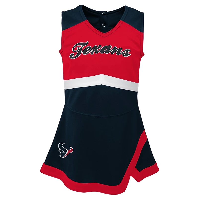 Girls Infant Navy Houston Texans Cheer Captain Jumper Dress